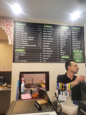 Menu at Niedaleko Damaszku in Warsaw