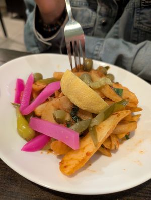 Spicy potatoes at Niedaleko Damaszku in Warsaw