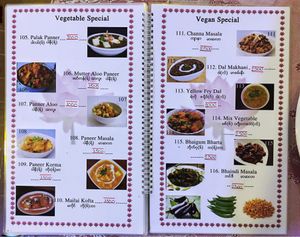 Menu: Veg/Vegan specials at Namaaste Kitchen in Nyaungshwe