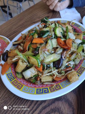 Veg plate at Jeon San in La Paz