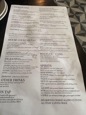 Menu   at Strange Town in Milwaukee
