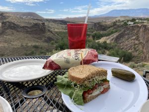 The Veggie sandwich   at River Rock Roasting Company in La Verkin