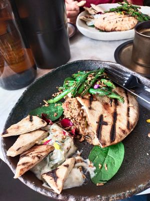 Greek inspired lunch option. Delicious, filling and beautifully presented at FacePlant in Geelong