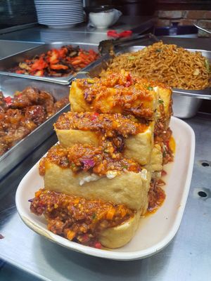 Spicy beancurd ~ Circuit Breaker Period Phase 2 at Yi Xin Vegetarian 一心素食 in Central Singapore