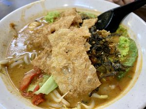 Laksa at Yi Xin Vegetarian 一心素食 in Central Singapore
