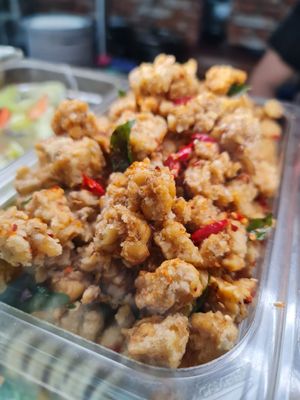 Fried mock ~ 4/10/21 at Yi Xin Vegetarian 一心素食 in Central Singapore