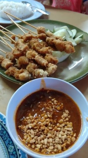 Satay at Yi Xin Vegetarian 一心素食 in Central Singapore