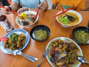 Mixed Brown Rice, Bak Kut Teh & Laksa at Yi Xin Vegetarian 一心素食 in Central Singapore