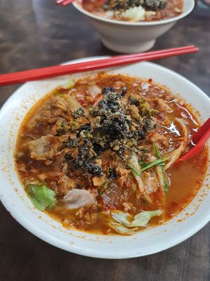Assam Laksa price up to $6 ~ 1/11/22 at Yi Xin Vegetarian 一心素食 in Central Singapore