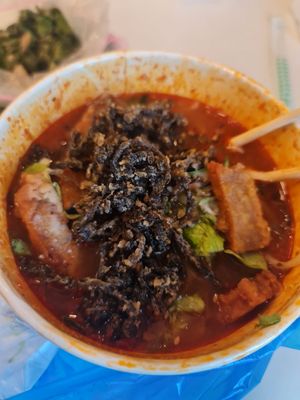 $6.20 Assam Laksa takeaway ~ 28/3/23 at Yi Xin Vegetarian 一心素食 in Central Singapore