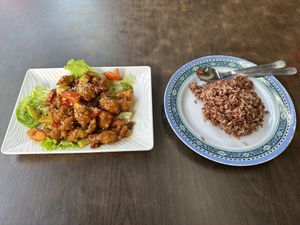 Vegan chicken sweet&sour   at Yi Xin Vegetarian 一心素食 in Central Singapore