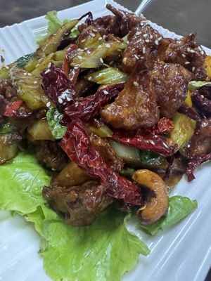 Monkey mushrooms   at Yi Xin Vegetarian 一心素食 in Central Singapore