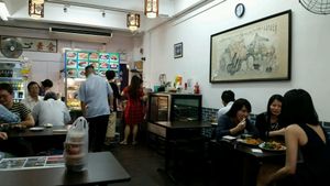 interior decor (in the new shop)  at Yi Xin Vegetarian 一心素食 in Central Singapore