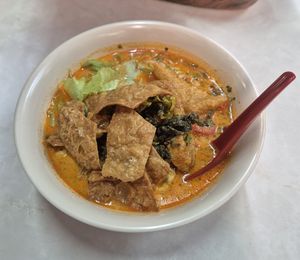 laksa at Yi Xin Vegetarian 一心素食 in Central Singapore