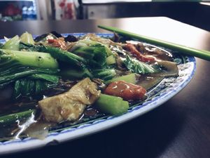 Hor fun ($4.50) at Yi Xin Vegetarian 一心素食 in Central Singapore