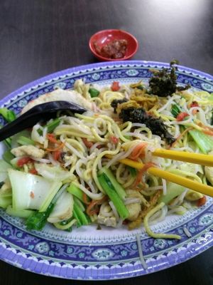 Hokkien Fried Prawn Mee @$5.00 at Yi Xin Vegetarian 一心素食 in Central Singapore