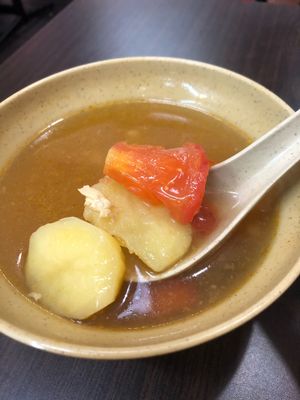 Tomato Potato Soup at Yi Xin Vegetarian 一心素食 in Central Singapore