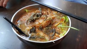 Asam Laksa~ nice!!!    at Yi Xin Vegetarian 一心素食 in Central Singapore