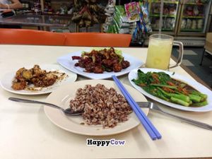 healthy dinner! at Yi Xin Vegetarian 一心素食 in Central Singapore