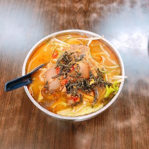 Assam laksa at Yi Xin Vegetarian 一心素食 in Central Singapore