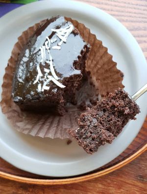 Chocolate Cake - inside #Veganuary at Oktoga - 옥토가 in Busan