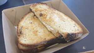 Chickpea toastie at The Milko in Woodend