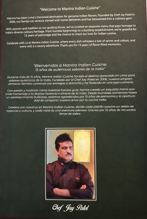   at Mantra Indian Cuisine in Lima