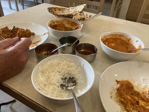 Half way through the meal!   at Yashoda Indian Restaurant in Nha Trang