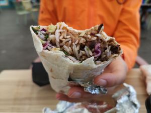 Vegan jackfruit burrito at Eden Project in St Austell