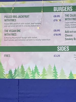 Burger in the Ice Rink  at Eden Project in St Austell