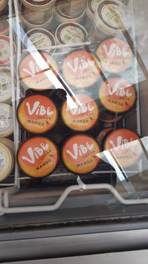 vegan ice cream in the retail area at Eden Project in St Austell