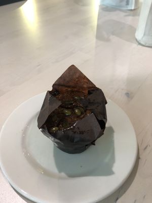 Triple chocolate muffin  at Eden Project in St Austell