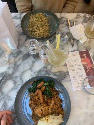 mushrooms pasta and wild pie!😍 #Veganuary at Wulf & Lamb Chelsea in London