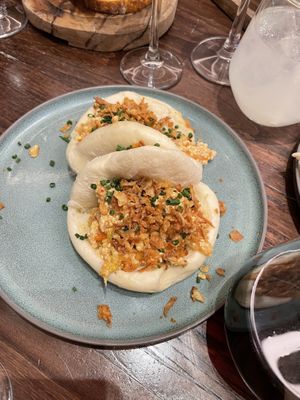 Tofu bao buns  at Wulf & Lamb Chelsea in London