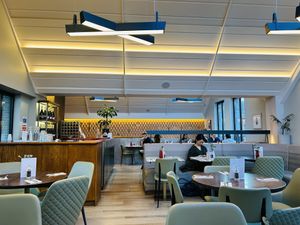 Beautiful Upstairs Dining Area  at Wulf & Lamb Chelsea in London