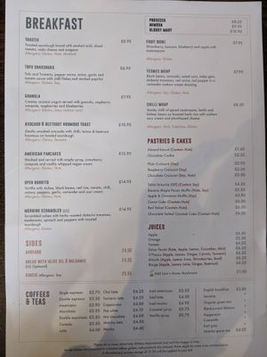 Menu at Wulf & Lamb Chelsea in London
