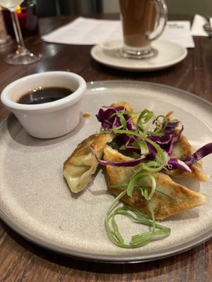 Vegan spicy gyozas   at Wulf & Lamb Chelsea in London