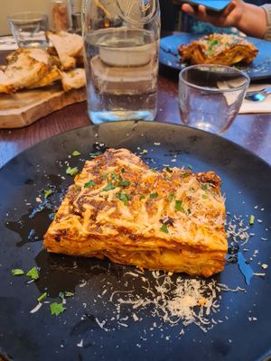 Lasagna at Wulf & Lamb Chelsea in London
