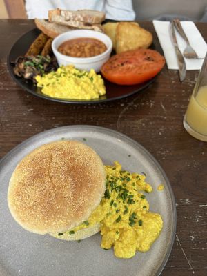 Scrambled muffinns  at Wulf & Lamb Chelsea in London