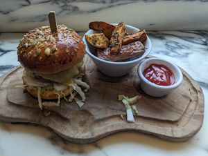 Truffle burger at Wulf & Lamb Chelsea in London