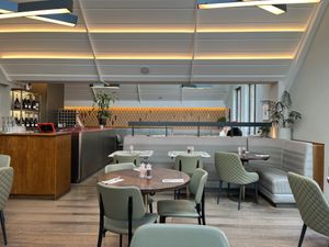 Upstairs dining room  at Wulf & Lamb Chelsea in London