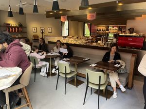 Downstairs seating and bar  at Wulf & Lamb Chelsea in London