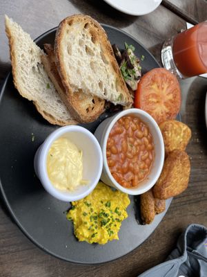 English Breakfast vegan  at Wulf & Lamb Chelsea in London