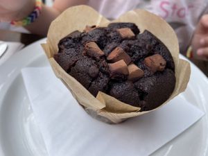 Chocolate muffin vegan  at Wulf & Lamb Chelsea in London