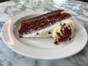 Red velvet cake to die for now for £7.25  at Wulf & Lamb Chelsea in London