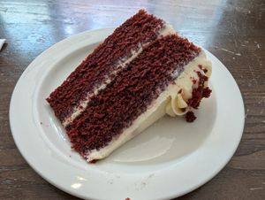 The size of the cake is impressive... and the taste delicious! at Wulf & Lamb Chelsea in London