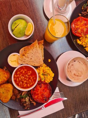 sausage photobomb  at Wulf & Lamb Chelsea in London