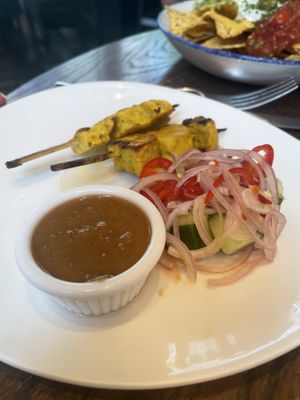 ‘Chick’n satay  at Wulf & Lamb Chelsea in London