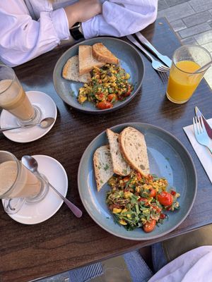 Breakfast scramble   at Wulf & Lamb Chelsea in London