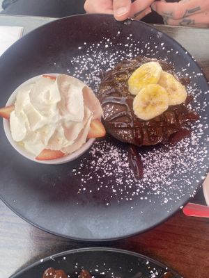 Chocolate pancakes   at Wulf & Lamb Chelsea in London
